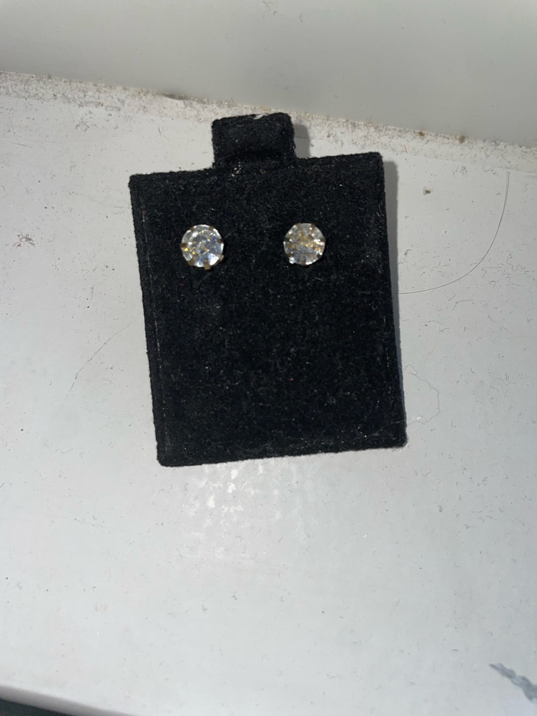 Sparkling Clear Crystal Stud Earrings For Kids - Timeless Shine